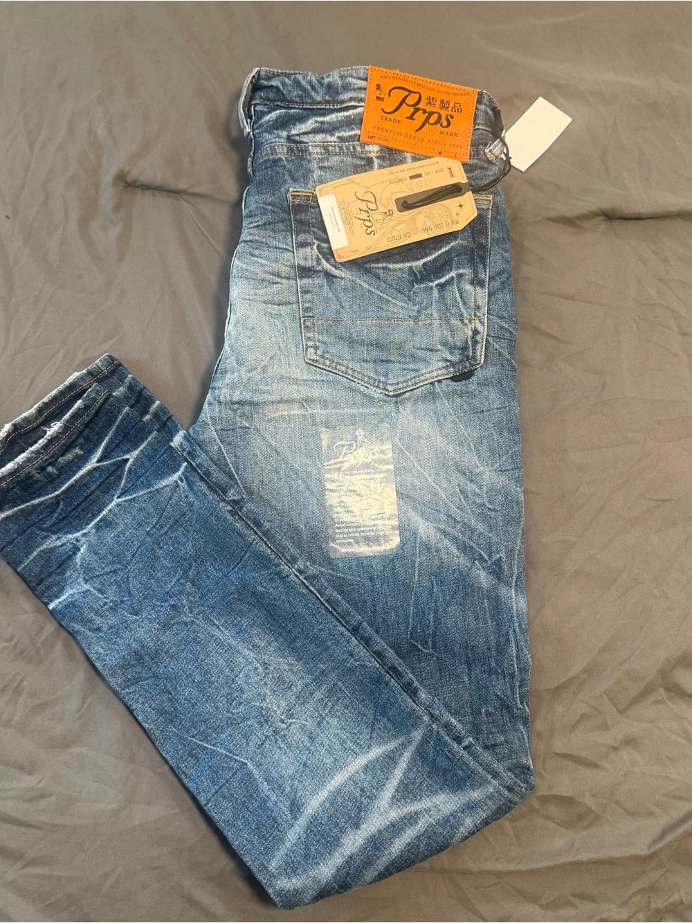 PRPS Men's Washed Blue Skinny Jeans